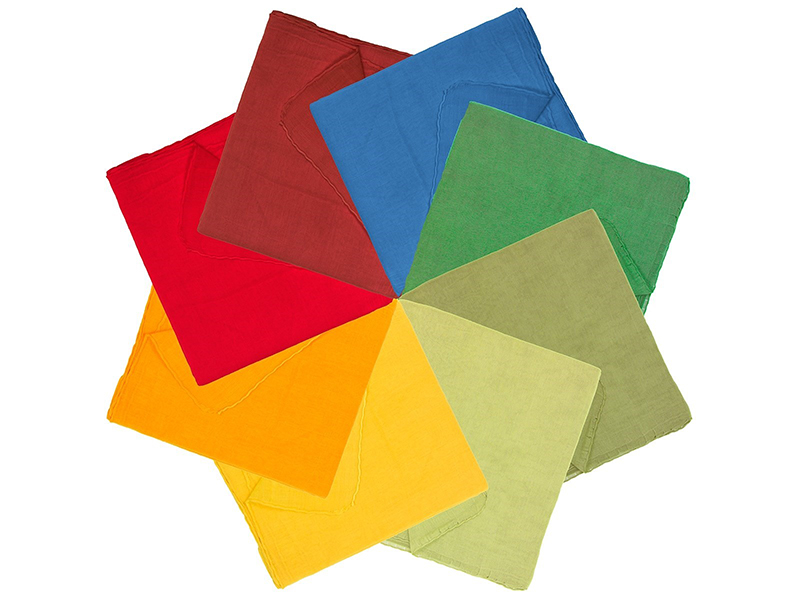Set de pañuelos de algodón orgánico arco iris